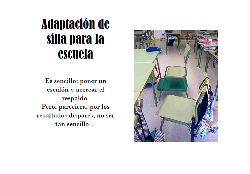 Adapted school chair
